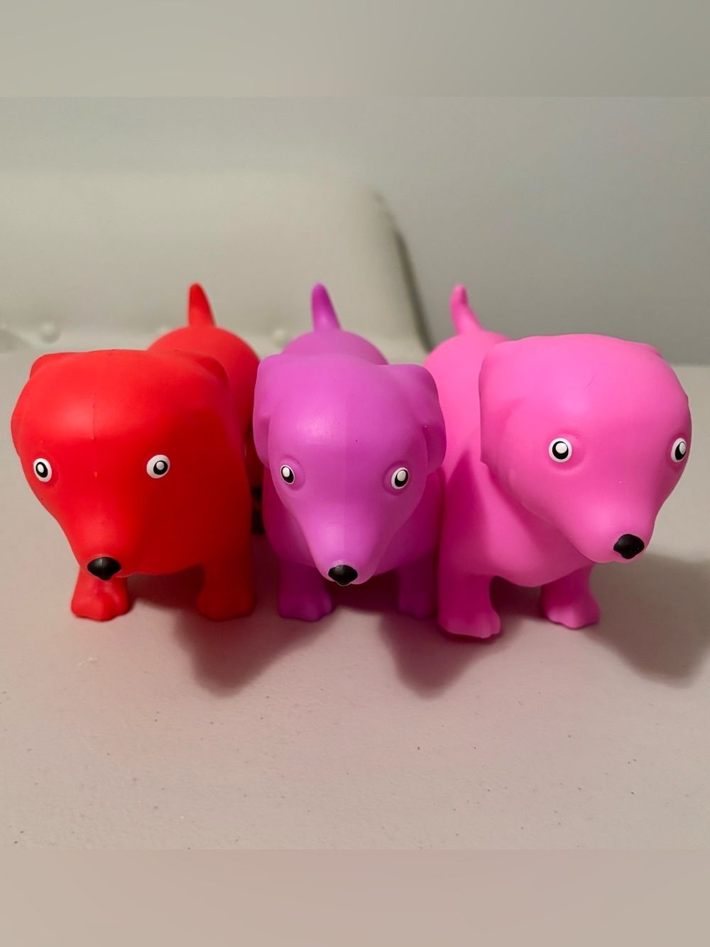 Squeeezy Wiener Dog Dachshund Red, Pink & Purple Squishy Toys Target